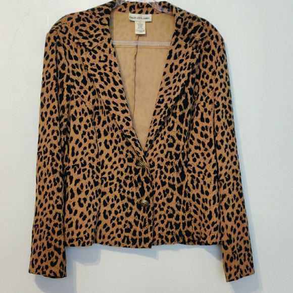 David Benjamin Jackets & Blazers - David Benjamin.Leopard Print Jacket